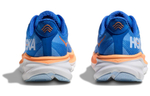 HOKA ONE ONE Cliffton 9 Wide lace-up casual all-match fabric shock absorption non-slip wear-resistant low-cut casual running shoes men's blue orange