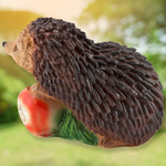 Фигура садовая "Ежики с яблоком" 18*16*14см, полистоун