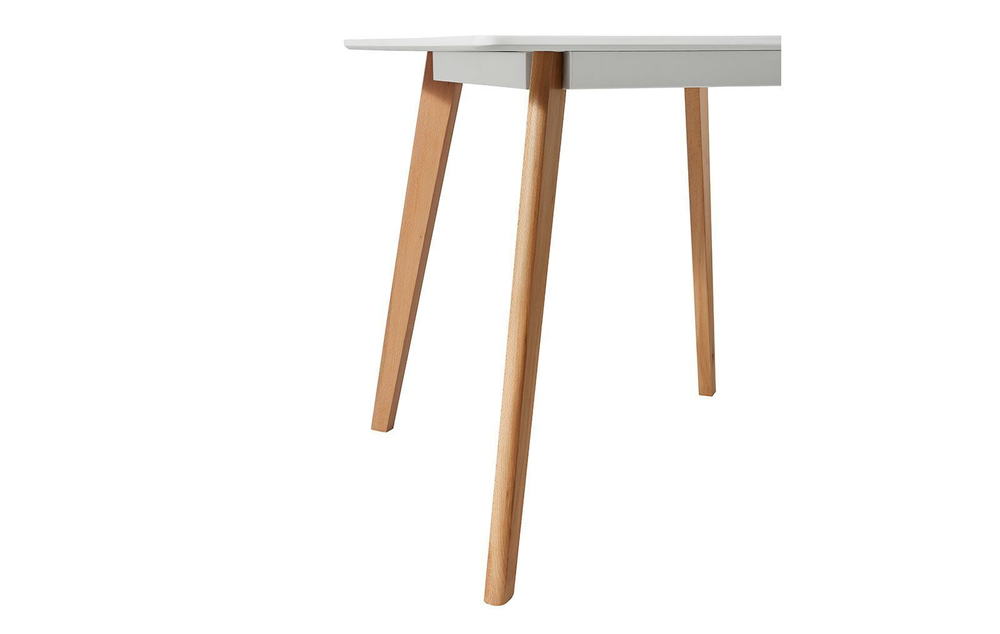 Стол M-407/80 белый матовый/бук