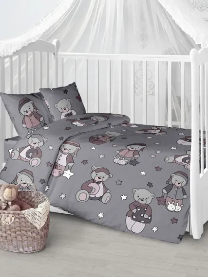 Комплект постельного белья Lemony kids Mishele Серо-фиолетовый 3 предмета