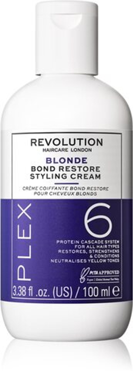 Revolution Haircare Plex Blonde No.6 Bond Restore Styling Cream - несмываемое восстанавливающее средство для поврежденных волос /   100  ml  / GTIN 5057566562829