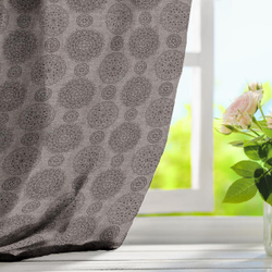 Ткань постельно-плательная Prival Пестроткань Тарелочки, тёмно-бежевый, 142г/м2, 1.5х2м