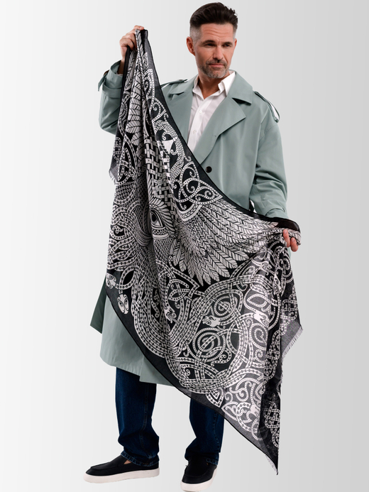 Шарф/ Палантин «Русский витязь»