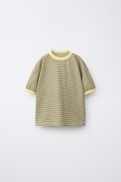 ZARA ФУТБОЛКА В ПОЛОСКУ, ЖЕЛТЫЙ