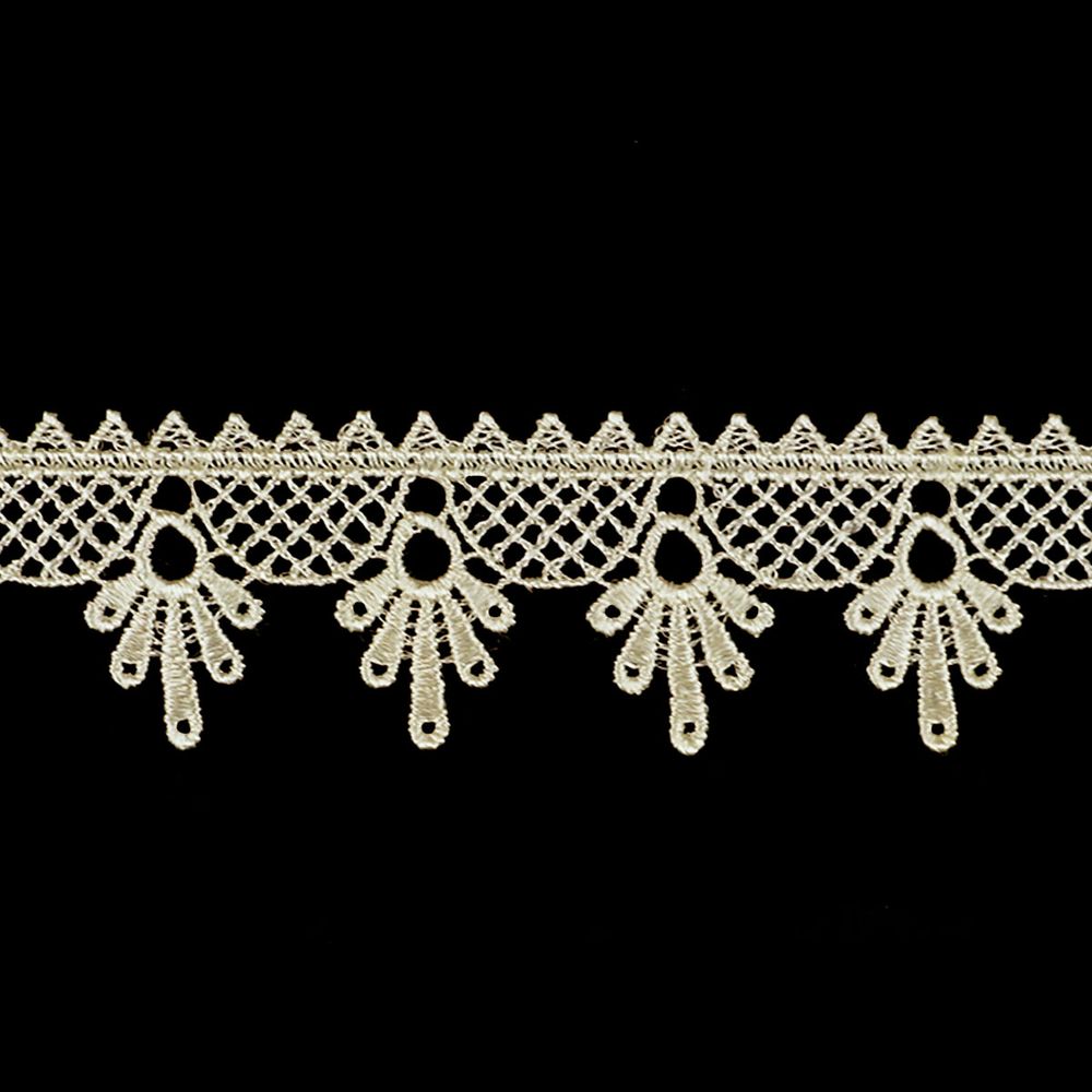 Кружево плетёное, ш. 4,3 см, бежевый