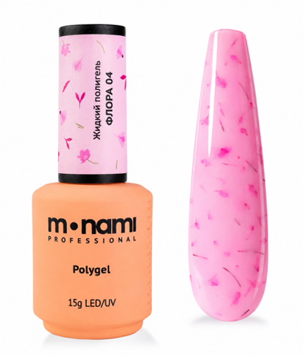 Monami Liquid PolyGel - Жидкий полигель Флора 04, 15мл
