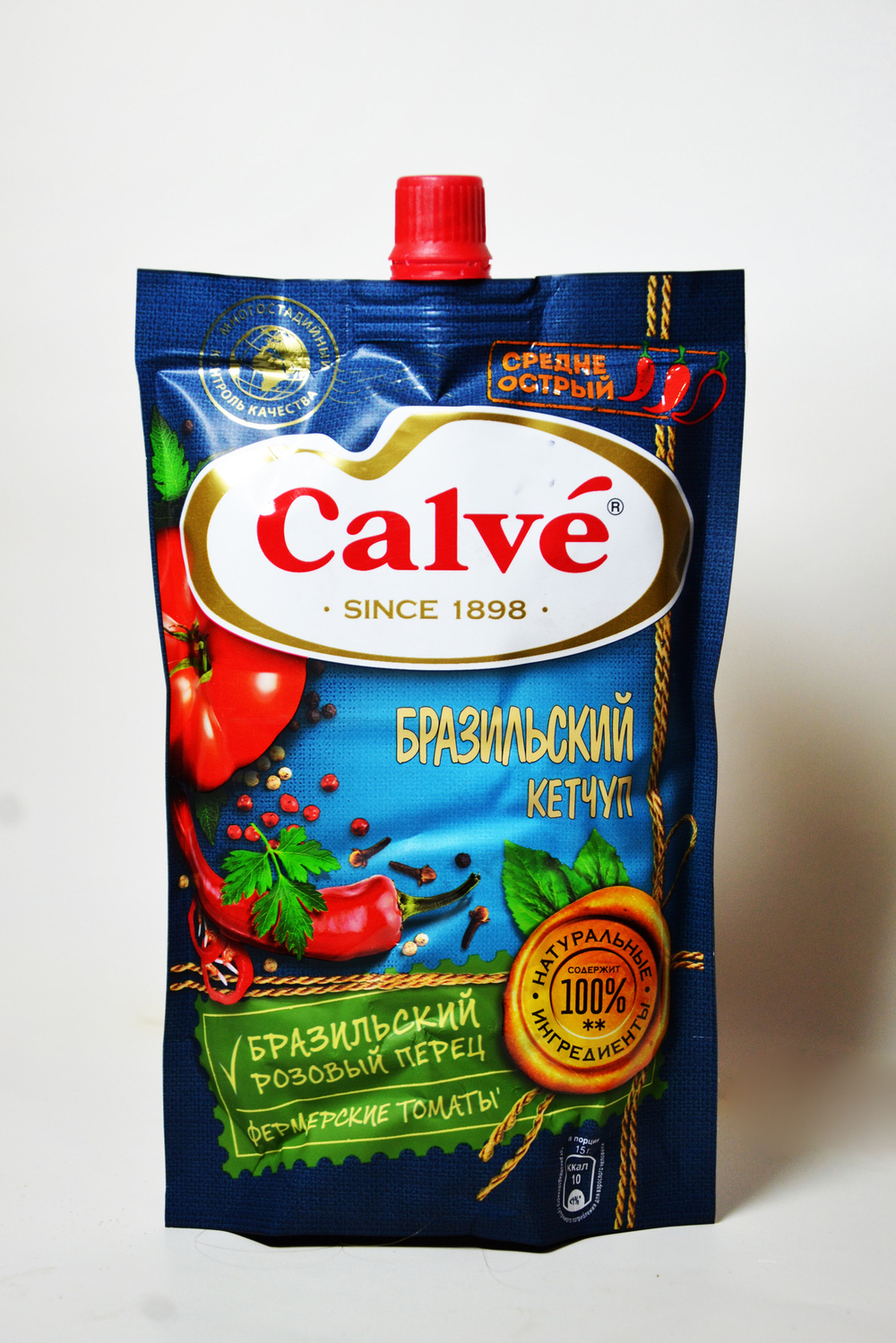 Кетчуп Calve острый бразильский с перцем 350г