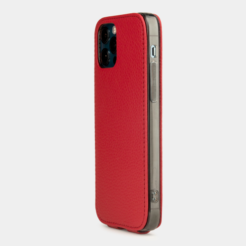 Чехол для iPhone 12 Pro Max из натуральной кожи теленка, красного цвета