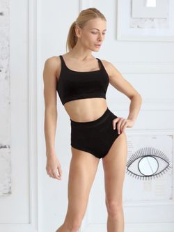 Vogue Velvet Top, Black