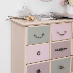 Комод "Пандора"- 4 с 4 ящиками Айвори Акварель
