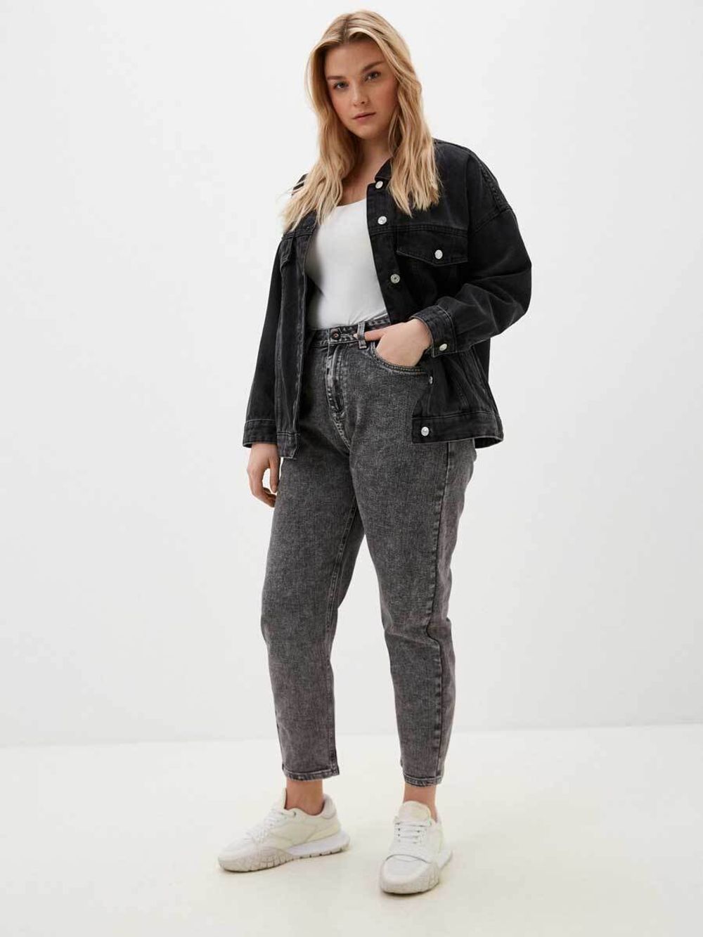 Джинсы больших размеров на молнии