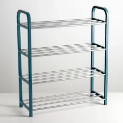 Обувница Доляна (Синий), 4 яруса, 50×19×59 см