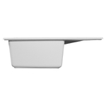 Мойка ML-GMS115 СТАНДАРТ с крылом, белый (331), 645*505*190мм