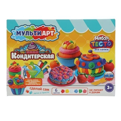 Набор теста д/лепки с формочками "Кондитерская" 24см. PDSET-MA120040 (Мультиарт)