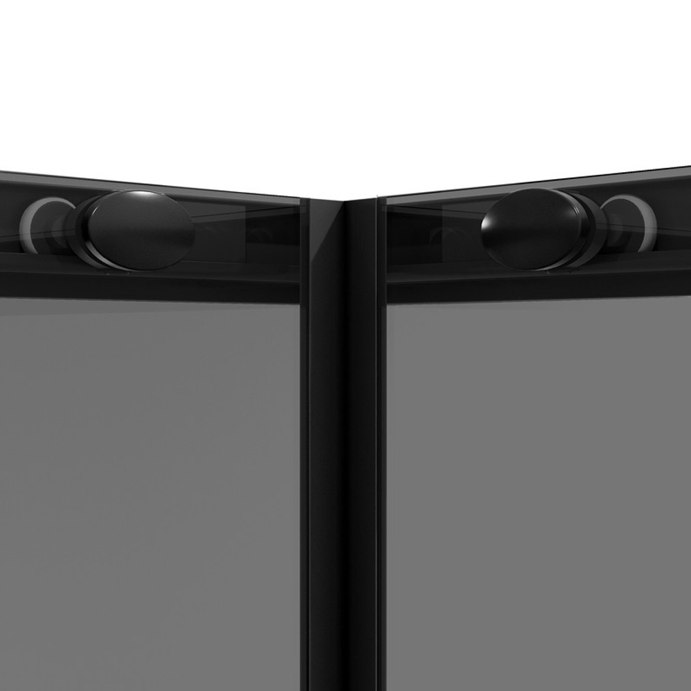 Душевое ограждение Niagara Nova NG-2829-34BLACK (90х90х195) квадрат,черный матовый,двери раздвижные,стекло тонированное,1 место
