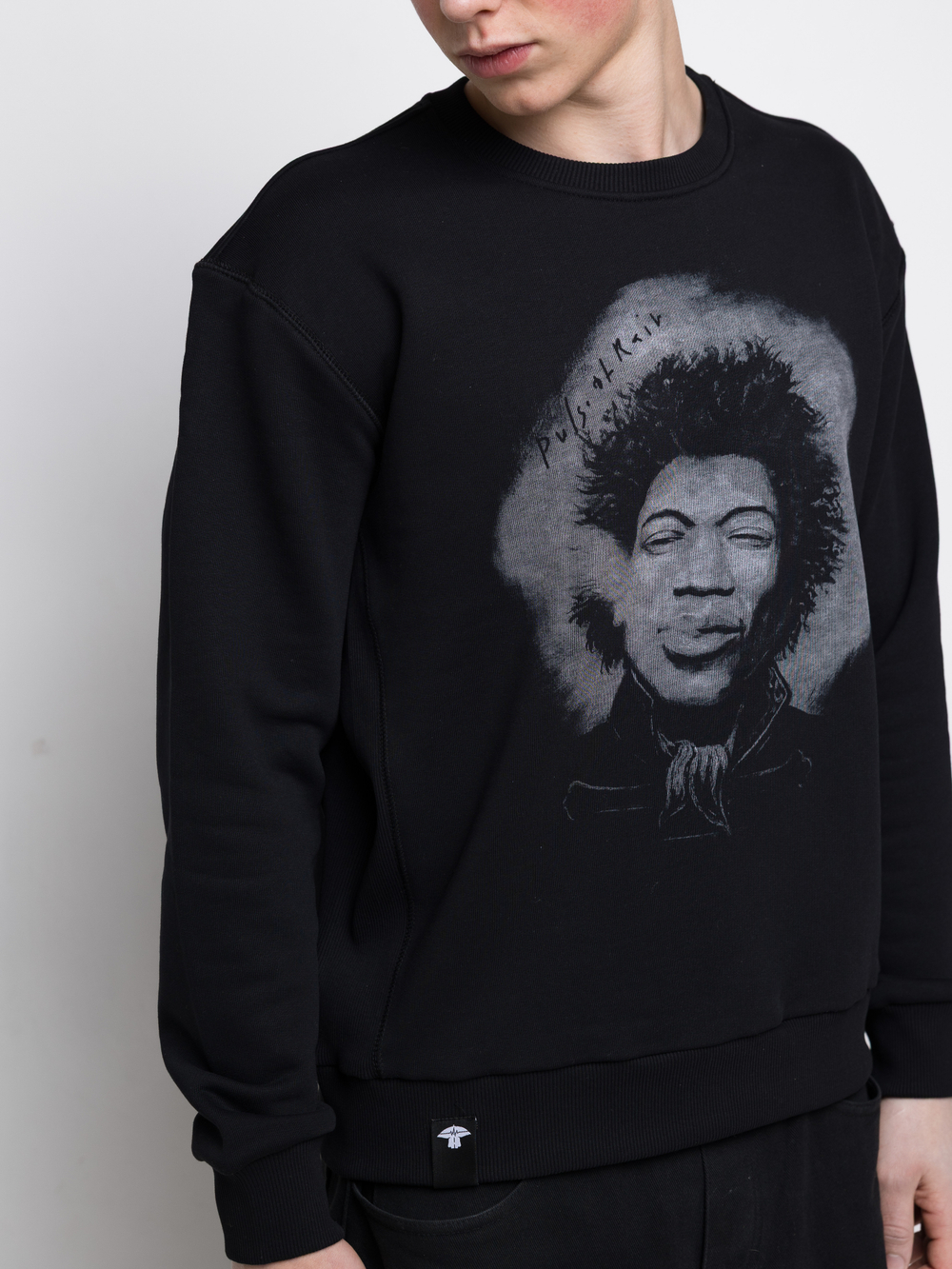 Свитшот с принтом JH чёрный