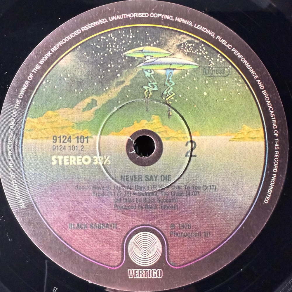 Black Sabbath - Never Say Die! (Голландия) Unofficial Release