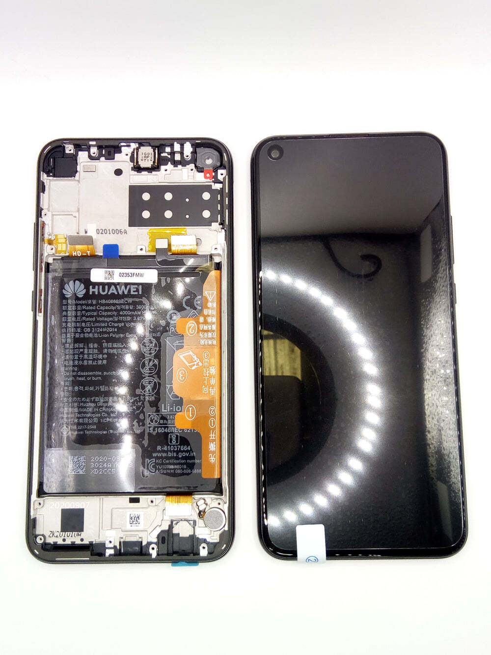 Huawei Y7P (ART-L28) / Дисплей (в сборе с тачскрином и аккумулятором) (в рамке) (ORIG-SP)