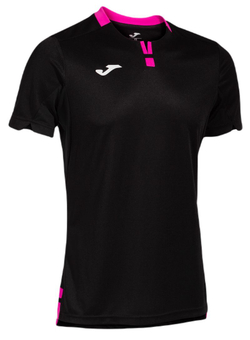 Теннисная футболка Joma Ranking Short Sleeve T-Shirt - black/fluor pink