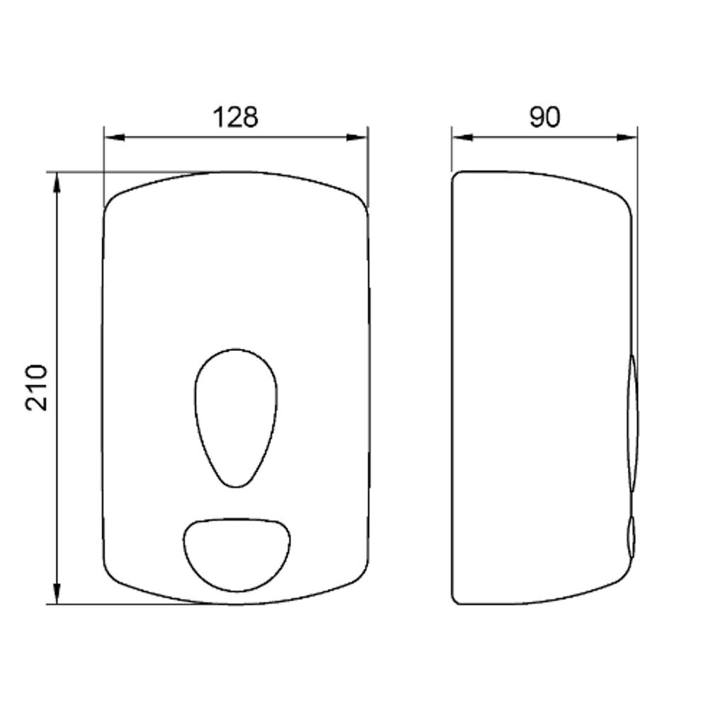 Диспенсер для мыла с кнопкой 1000 мл. ABS CLASSIC 03036.N чёрный