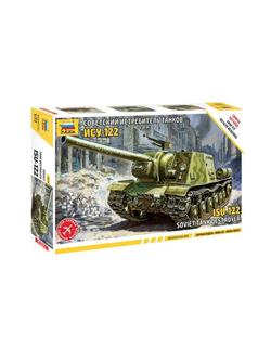 Сборная модель ZVEZDA Советский истребитель танков ИСУ-122 (сборка без клея), 1/72