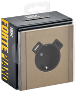 FORTE&PIANO Розетка 1-местная с заземлением с защитными шторками винтовое крепление 16А USB A+C 18Вт FP647M металл шампань IEK