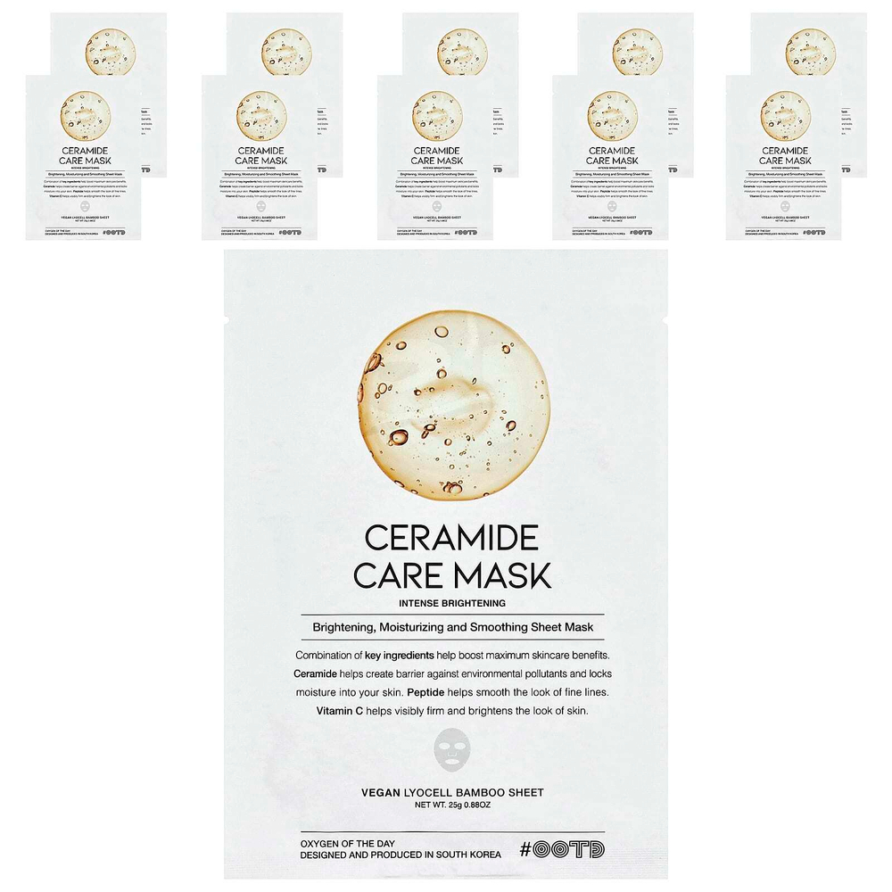 OOTD, Косметическая маска с керамидами, 10 шт. По 25 г (0,88 унции)
