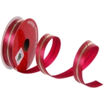 Лента для декорирования «Сияние» 1,5 см, 2,7 м, Бордо/шампань