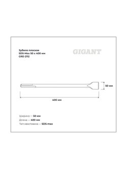 Зубило плоское SDS-Max 50x400 мм Gigant GRD 2112