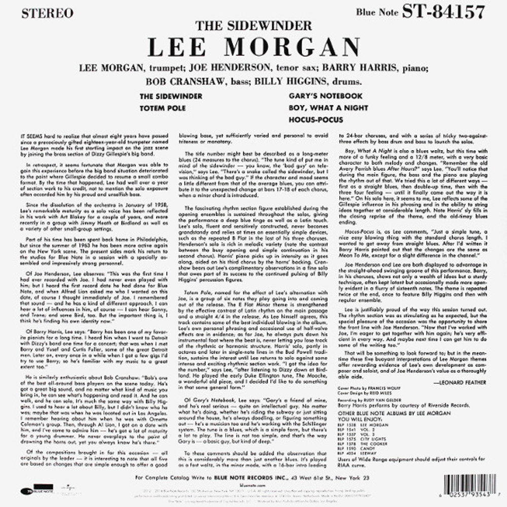 Lee Morgan / The Sidewinder (LP)