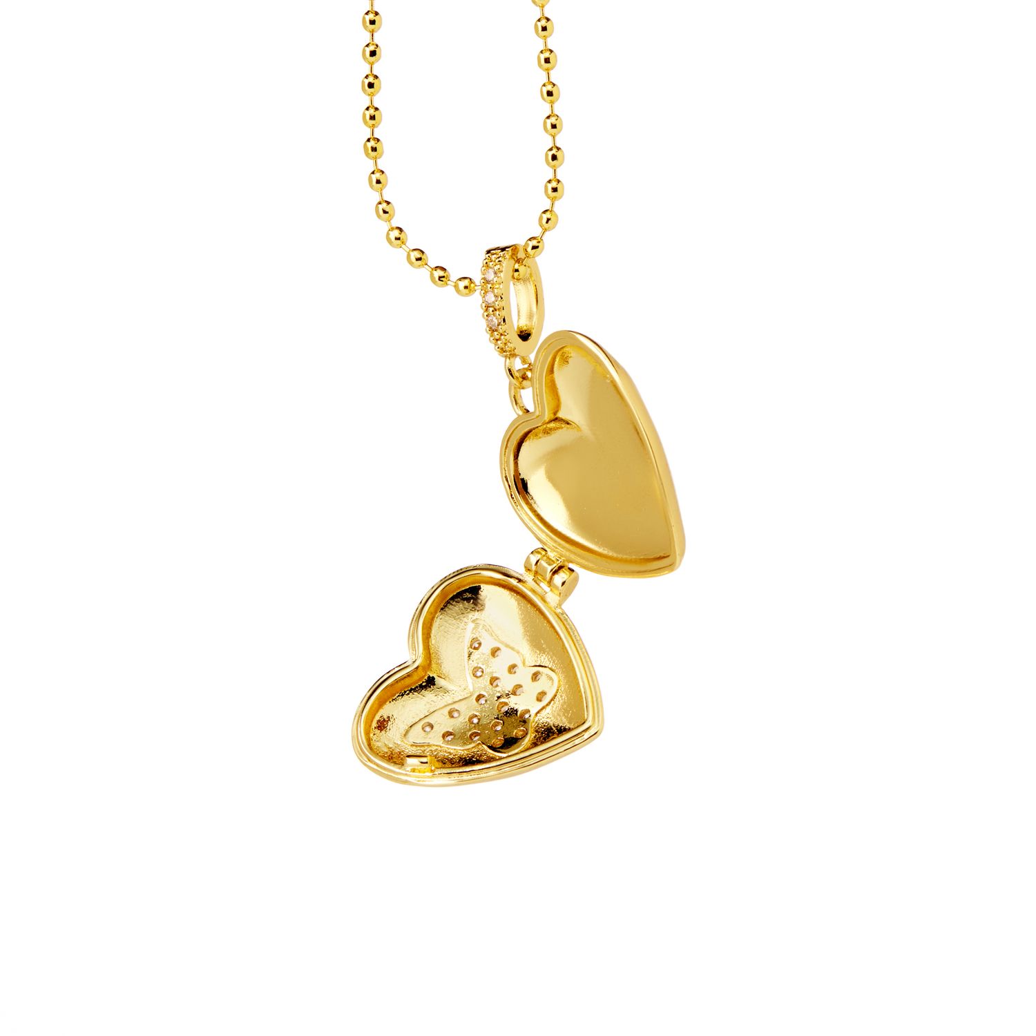 Колье Secret Gold Heart Necklace – Butterfly