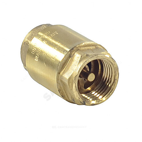 Клапан обратный латунь осевой R60 Ду 50 Ру25 Тмакс=110 оС ВР 2" диск металл Giacomini R60Y038