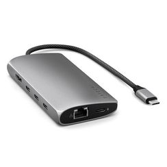 Адаптер Satechi USB-C Multiport Adapter 8K Ethernet V3 (ST-P8KEM) Space Gray