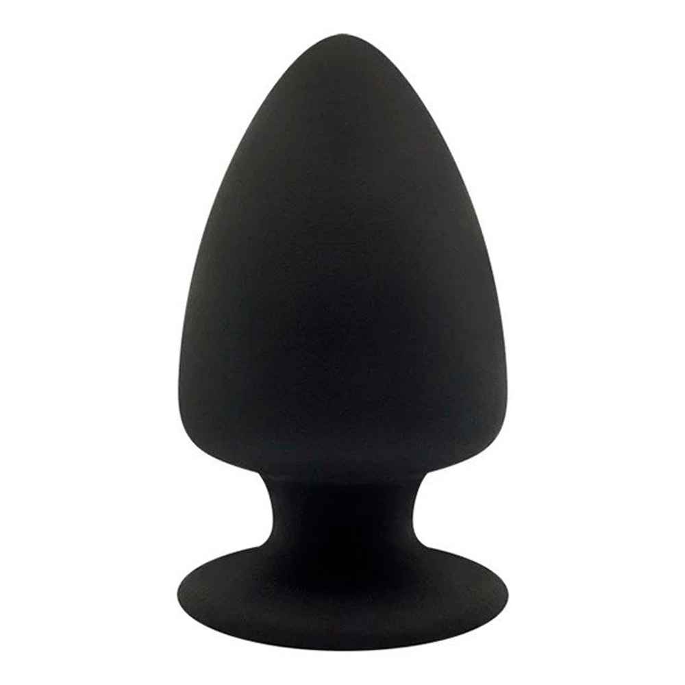 Черная анальная пробка 9см SilexD Premium Silicone Plug Model 1 Size S