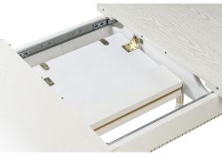 Деревянный стол Леджер 130(170)х75х77 слоновая кость / патина золото