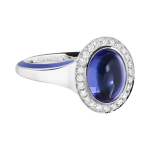 Кольцо с Танзанитом и Бриллиантами, Эмаль, R0143-03/1