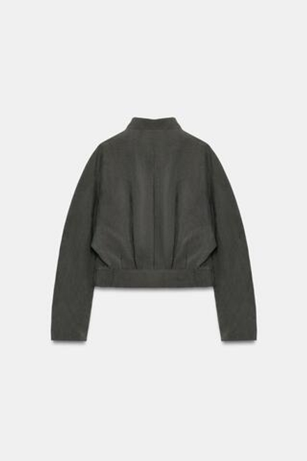 ZARA КОРОТКАЯ КУРТКА — ZW COLLECTION, АНТРАЦИТОВО-СЕРЫЙ