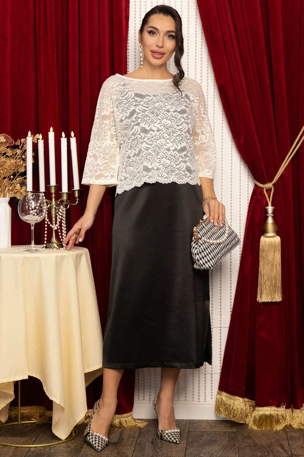 Костюм Прованс (черно-молочный) К14678-10М LT Collection