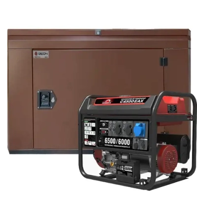 Генератор бензиновый SUNREKA G6500EAX с кожухом Geon 1200 RAL 8017