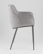 Стул Твигги шенилл серый каркас серый