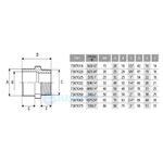 Переход D 20/25-3/4" НР Aquaram (7307020)