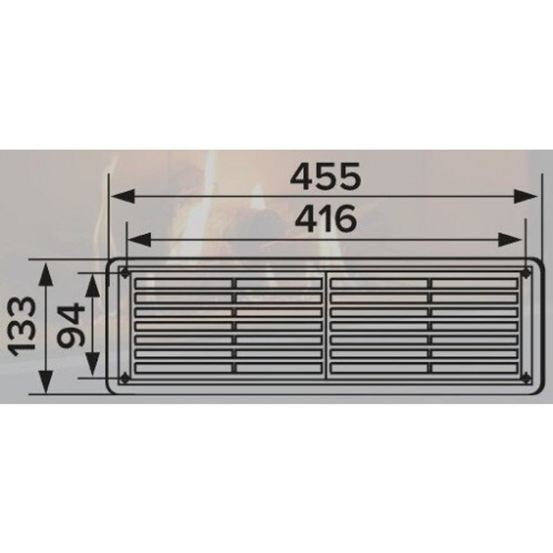 Решетка вентиляционная дверная переточная серии 4513РП