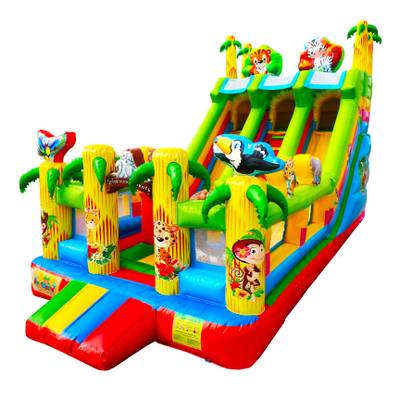 Коммерческий надувной батут «Звериная команда», 8*4*5 м