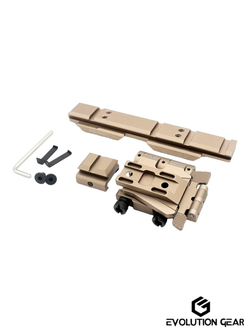 Повышающая планка с откидным креплением для магнифера Evolution Gear Side Flip Mount Sets GEN2 0.41". FDE