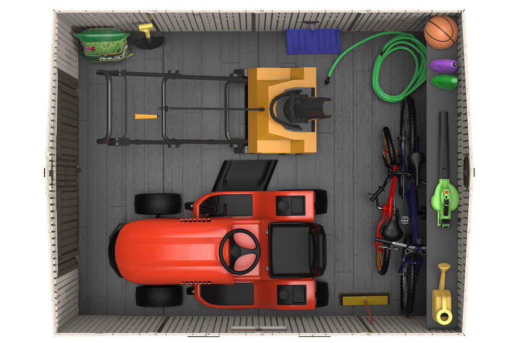 Сарай пластиковый усиленный WoodLook 8*10