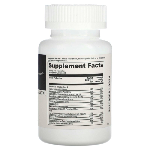 DaVinci Laboratories, Daily Best Prenatal с пробиотиками, 60 капсул