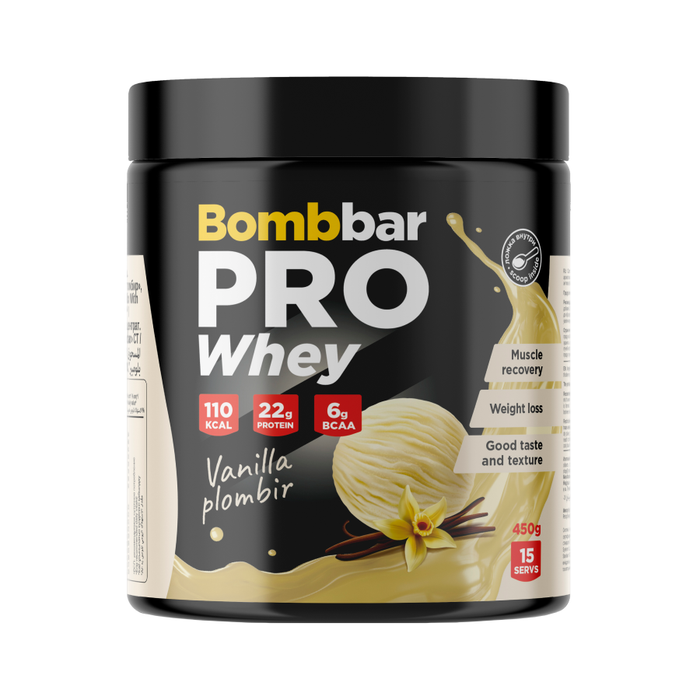 Протеин &quot;Ванильно-сливочный пломбир&quot;, Whey Protein Pro Creamy Plombir, Bombbar, 450 г