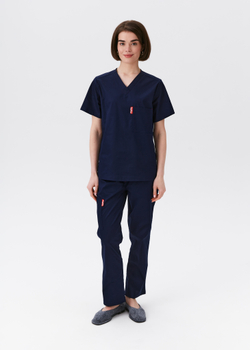 Брюки медицинские унисекс Ред Бейс, нэви хлопок