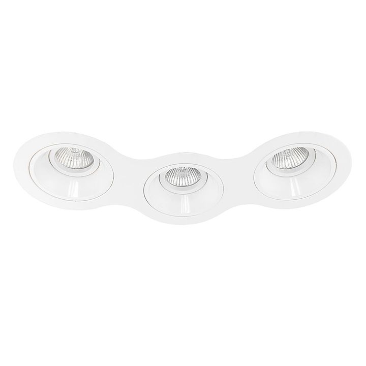 Комплект из светильников и рамки Lightstar Domino Round (214696+214606+214606+214606) D696060606