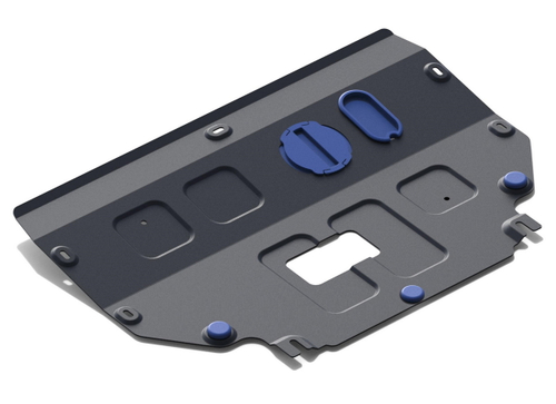 Защита картера и КПП Rival для Kia Picanto III (V - 1.0) 2017-н.в./Kia Picanto III (V - 1.2) (GT Line) 2017-н.в., сталь 1.8 мм, с крепежом, штампованная, 111.2840.1